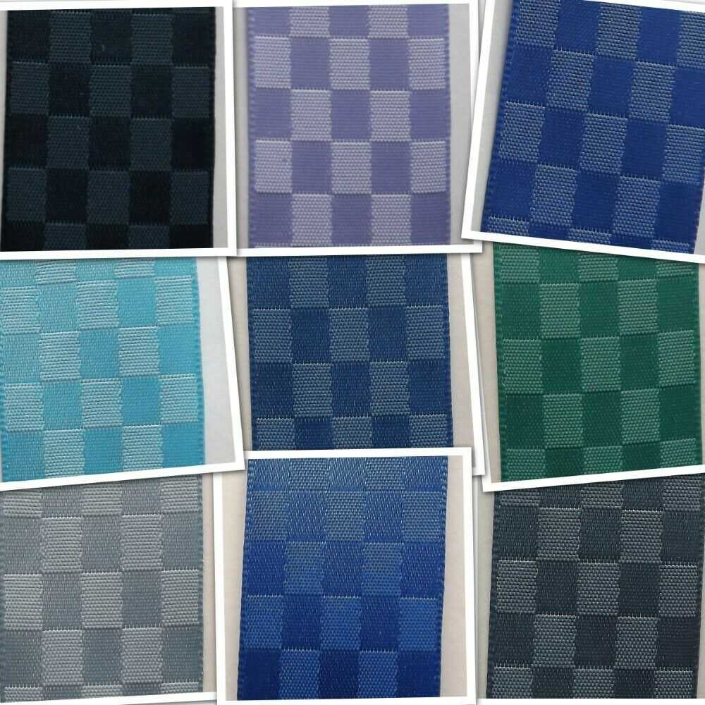 25mm Satin Chequered Ribbon Gingham Square Cube Blue BUY 1 2 4 8m+ 9 ...