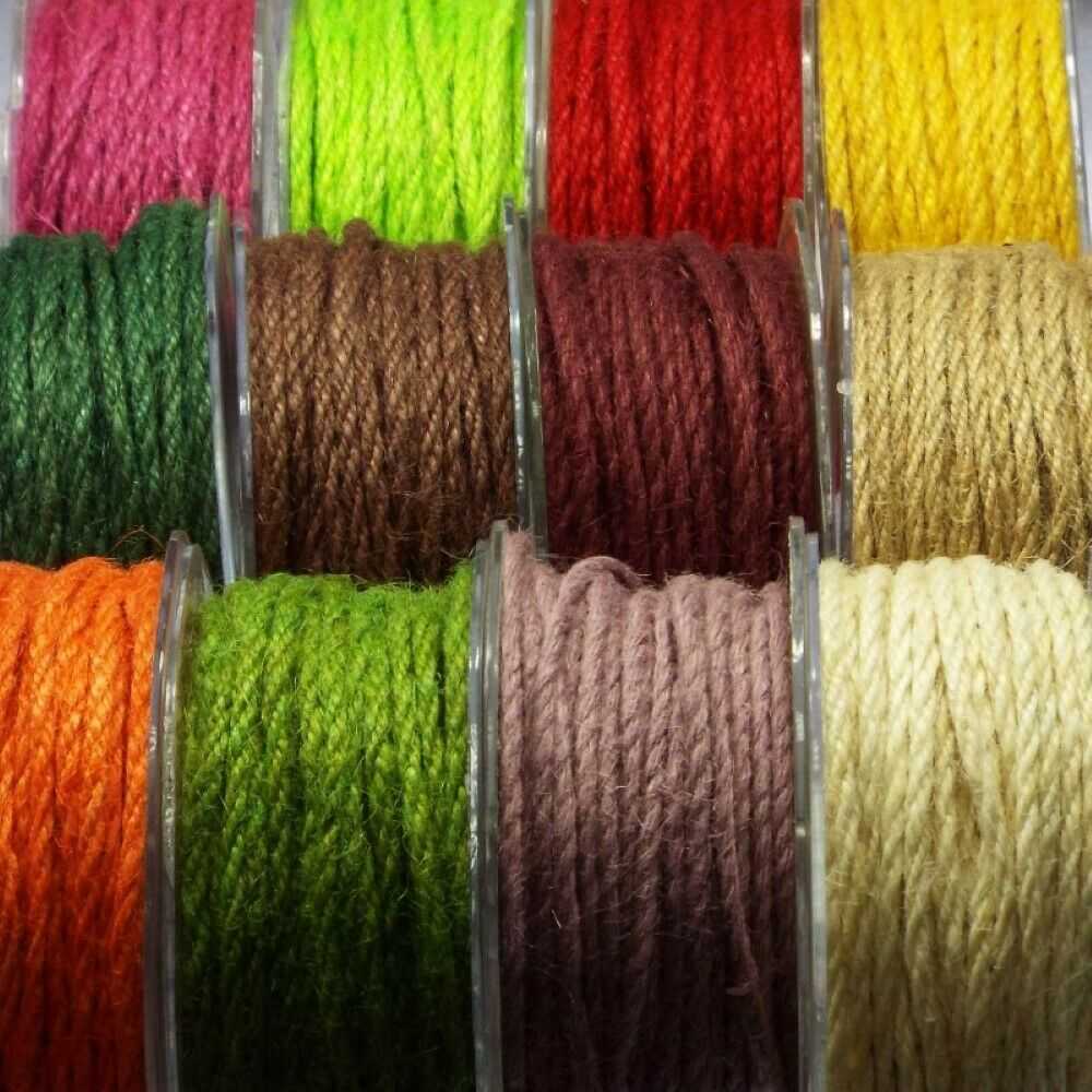12 COLOUR Hemp 3mm Cord Rope Twine Jute Sisal Jewellery Natural BUY 1 2