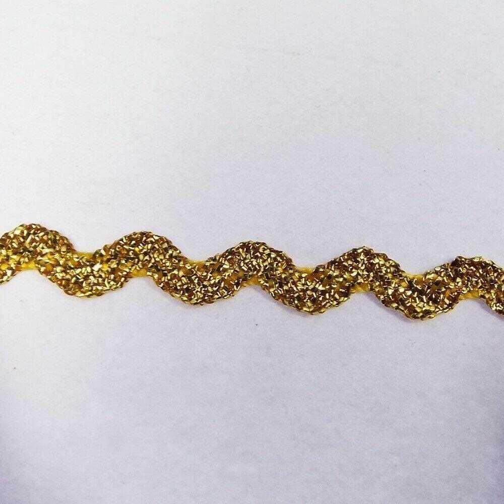 Gold Ric Rac 6mm Wide Metallic Trim Costume Craft Christmas Trim BUY 2 ...