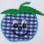 Blue Gingham Apple 70x70mm