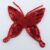 75 by 75 Red Butterfly Sequin Seed Bugle Bead