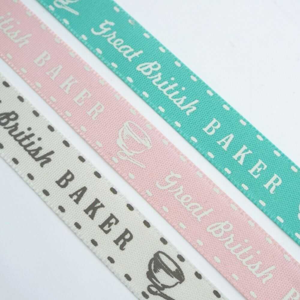 15mm Baking Cooking Ribbon Rustic Bake Off Tape Jar BUY 1 2 4m+ 10 ...
