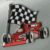 60 by 55 G108 F1 Red Racing Car Chequered Flag