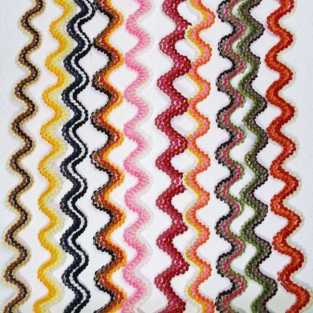 25mm Ric Rac 10 COLOUR 25mm Wide Jumbo Chunky Ric Rac Retro Braid Edging Trim BUY 1 ...
