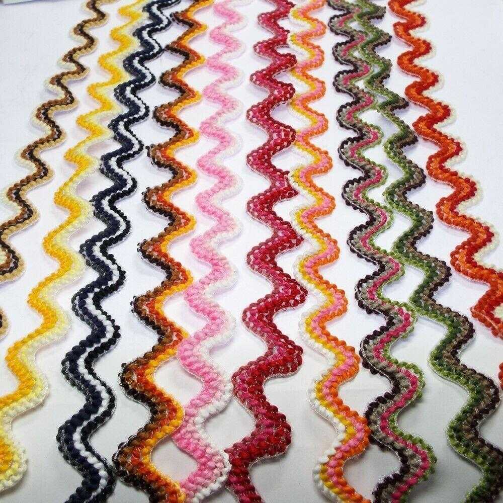 25mm Ric Rac 10 COLOUR 25mm Wide Jumbo Chunky Ric Rac Retro Braid Edging Trim BUY 1 ...