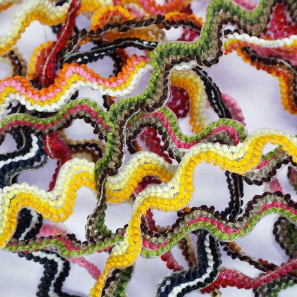 25mm Ric Rac 10 COLOUR 25mm Wide Jumbo Chunky Ric Rac Retro Braid Edging Trim BUY 1 ...