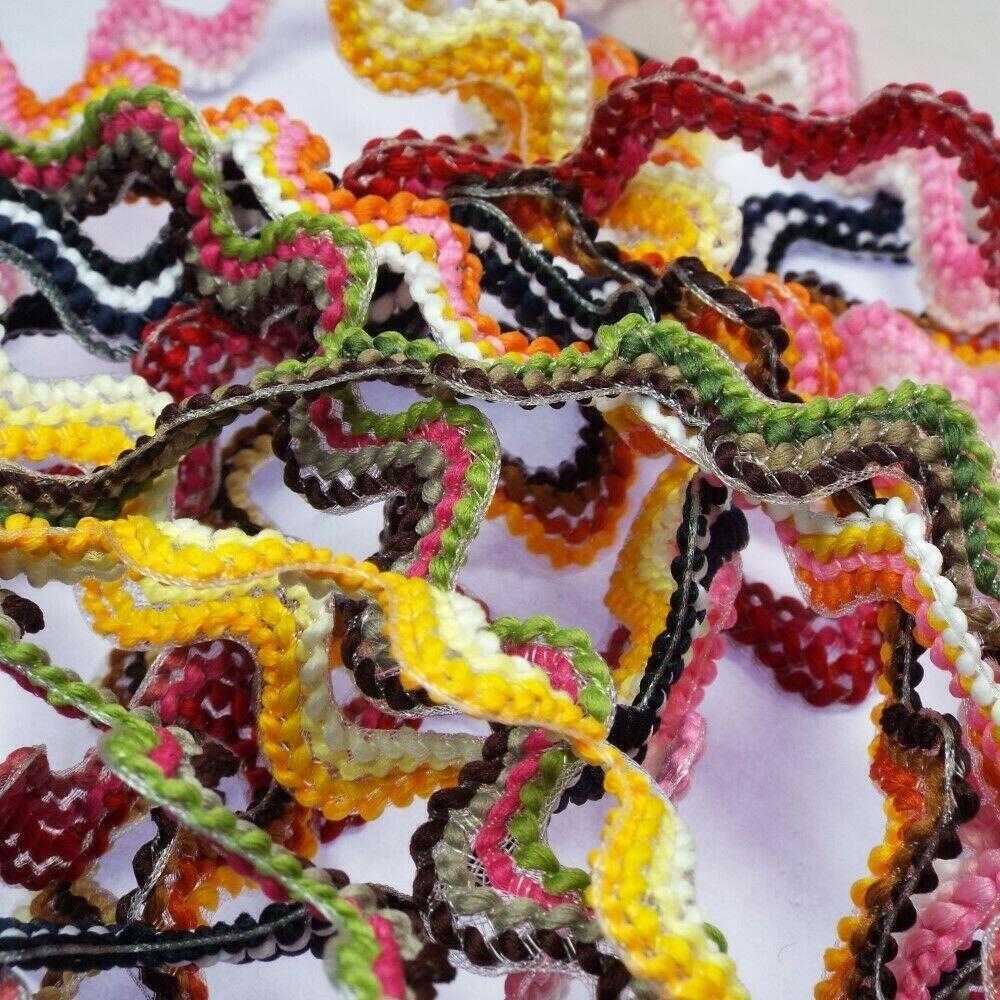 25mm Ric Rac 10 COLOUR 25mm Wide Jumbo Chunky Ric Rac Retro Braid Edging Trim BUY 1 ...