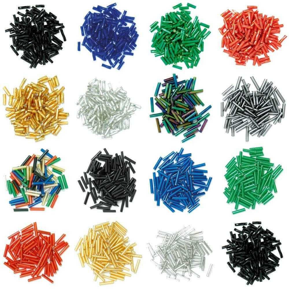 16 STYLE 7mm Twist, 9mm Long Bugle Beads Crafts Jewellery BUY 1 2 15g