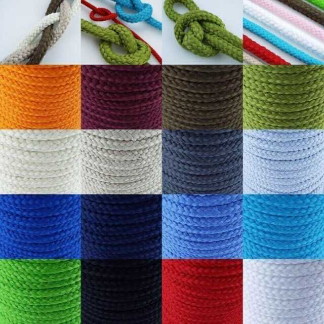 17 COLOR Braided CHUNKY Decorative Cord 8mm Rope Knot Board Thick BUY 1 2 4m 239